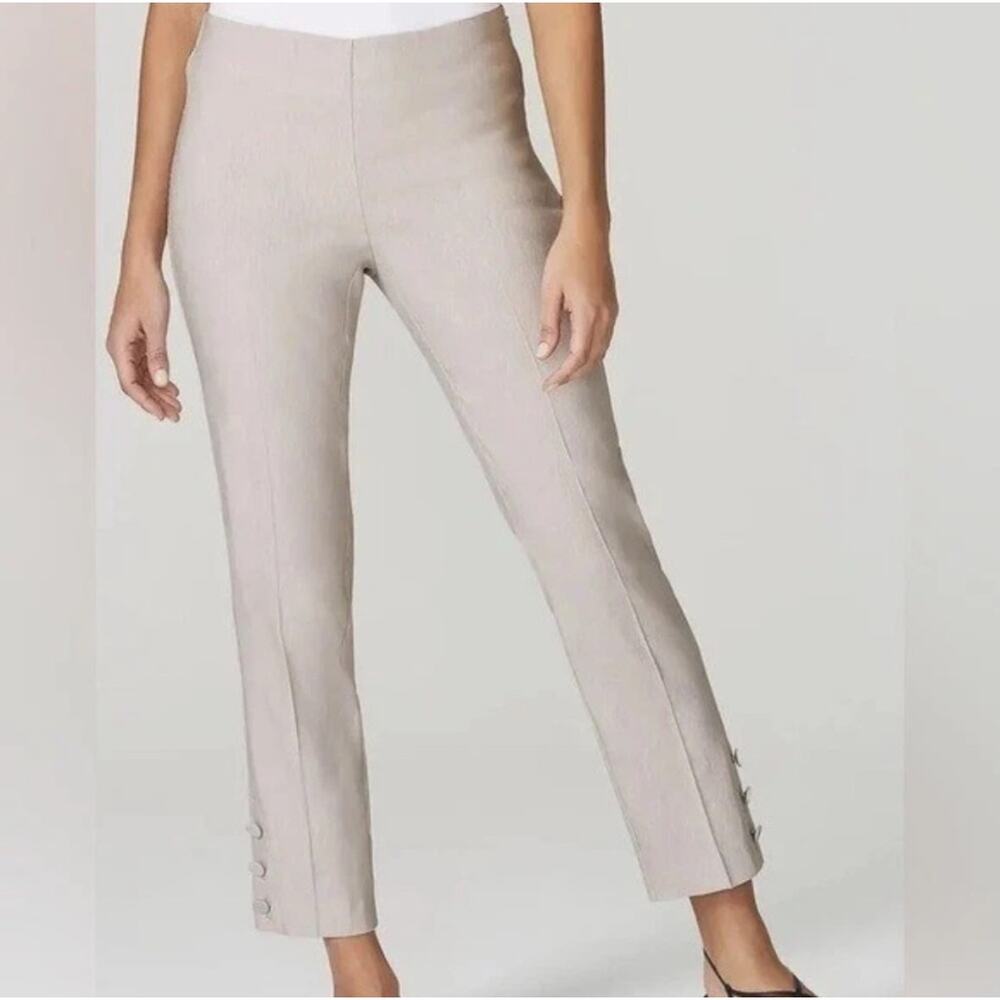 J. Jill Linen Stretch Button Hem Pants Size XS